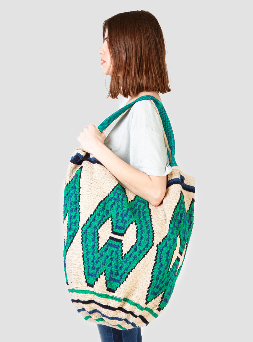 Lyst Guanabana Beach Wayuu Bag Natural Green In Gallery