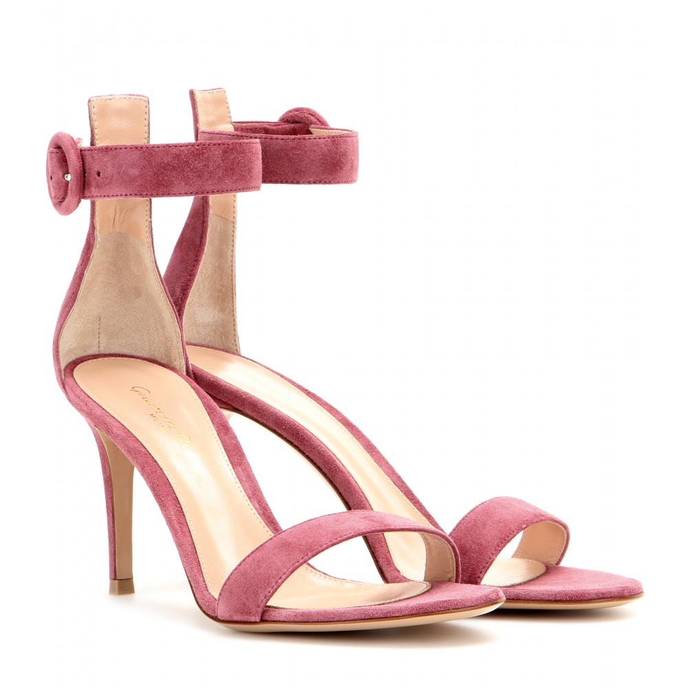 Gianvito rossi Mytheresa.com Exclusive Portofino Suede Sandals in Pink ...