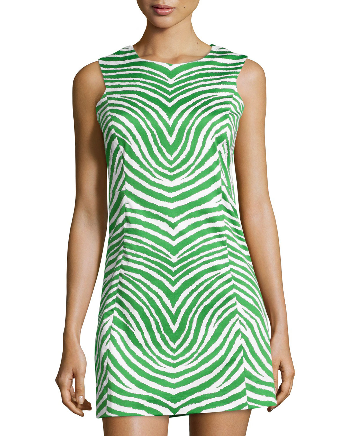 Green zebra dress