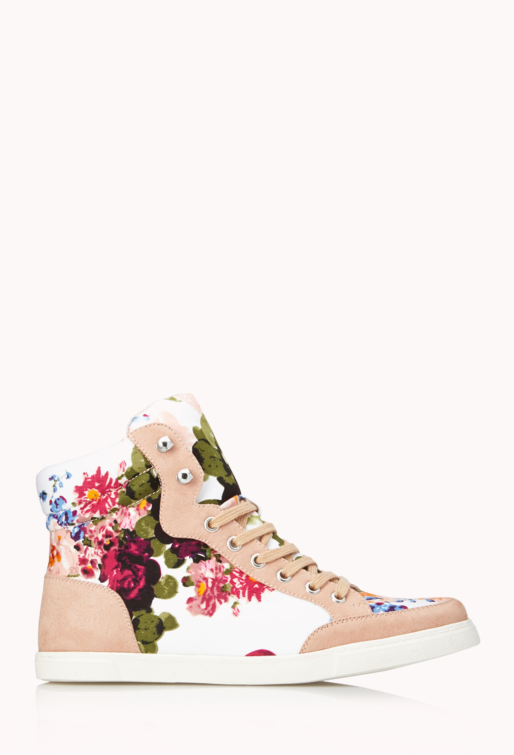 Lyst - Forever 21 Favorite Floral Sneakers in Pink