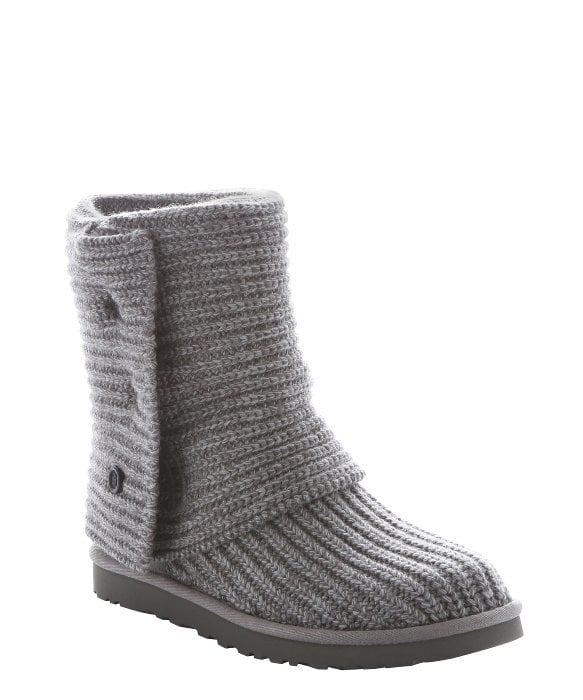 Lyst - Ugg Grey Rib Knit Wool 'classic Cardy' Boots in Gray