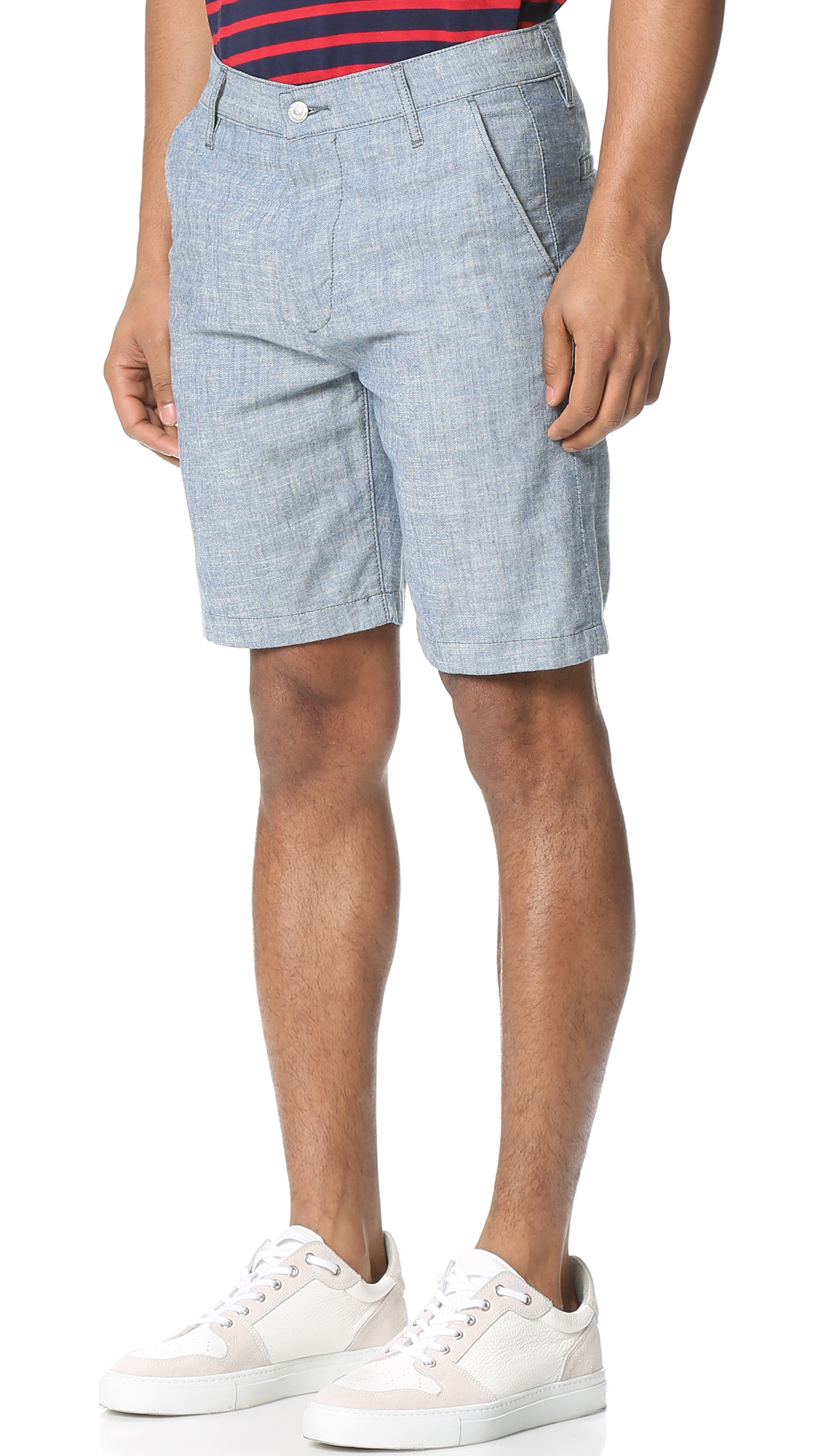 7 For All Mankind Chambray Shorts in Blue for Men Lyst