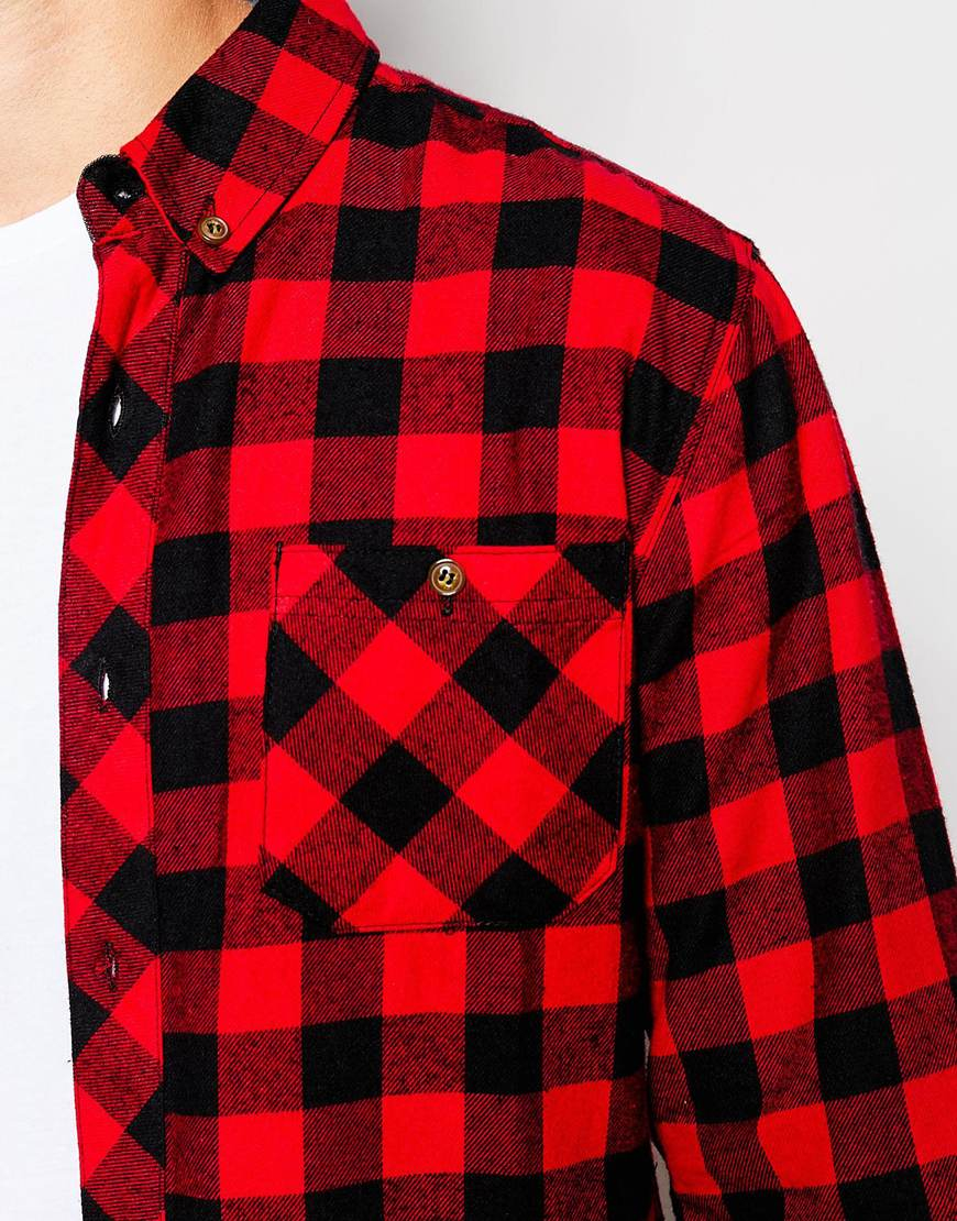 Lyst - D-Struct Alaska Flannel Check Shirt in Red for Men
