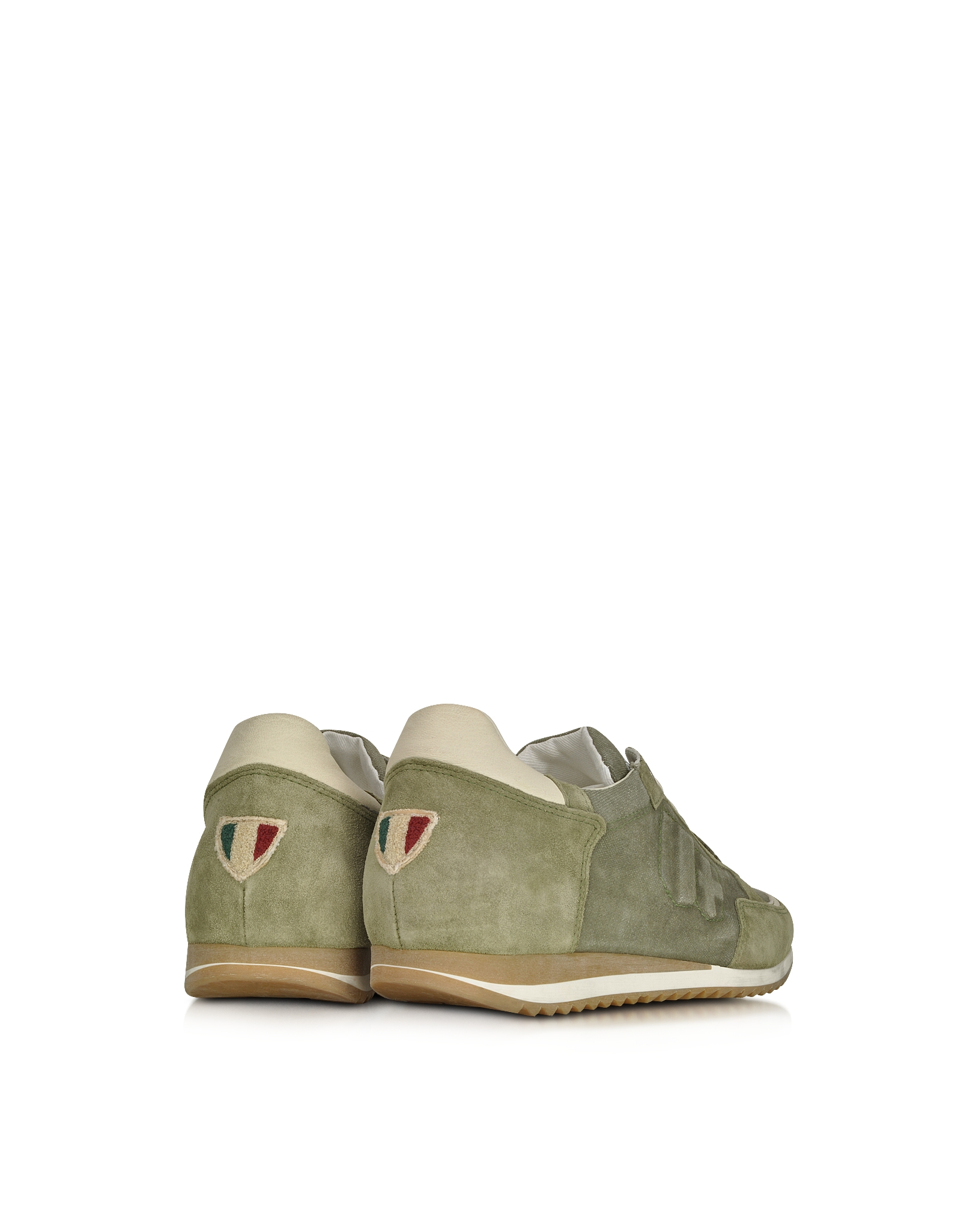 Lyst D’Acquasparta Magnifico Green Canvas And Suede Sneaker in Green