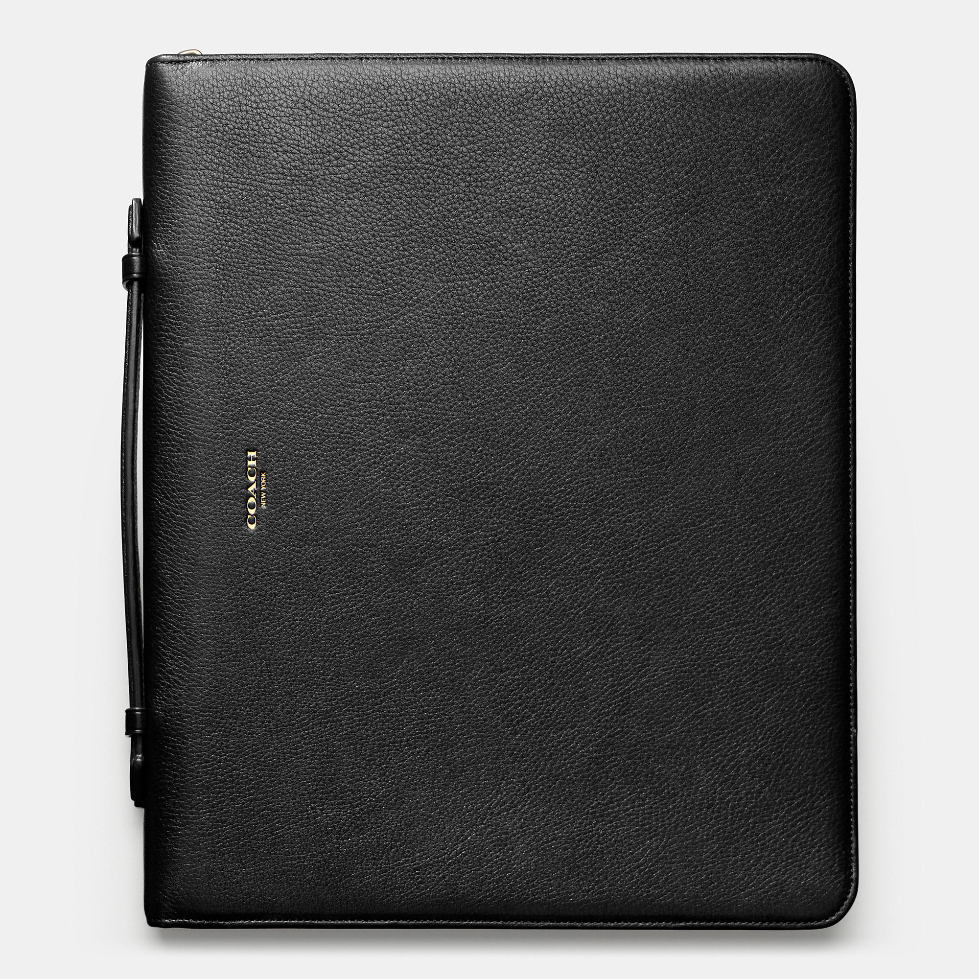 Lyst Coach Crosby Leather Zip Executive Portfolio in Black for Men