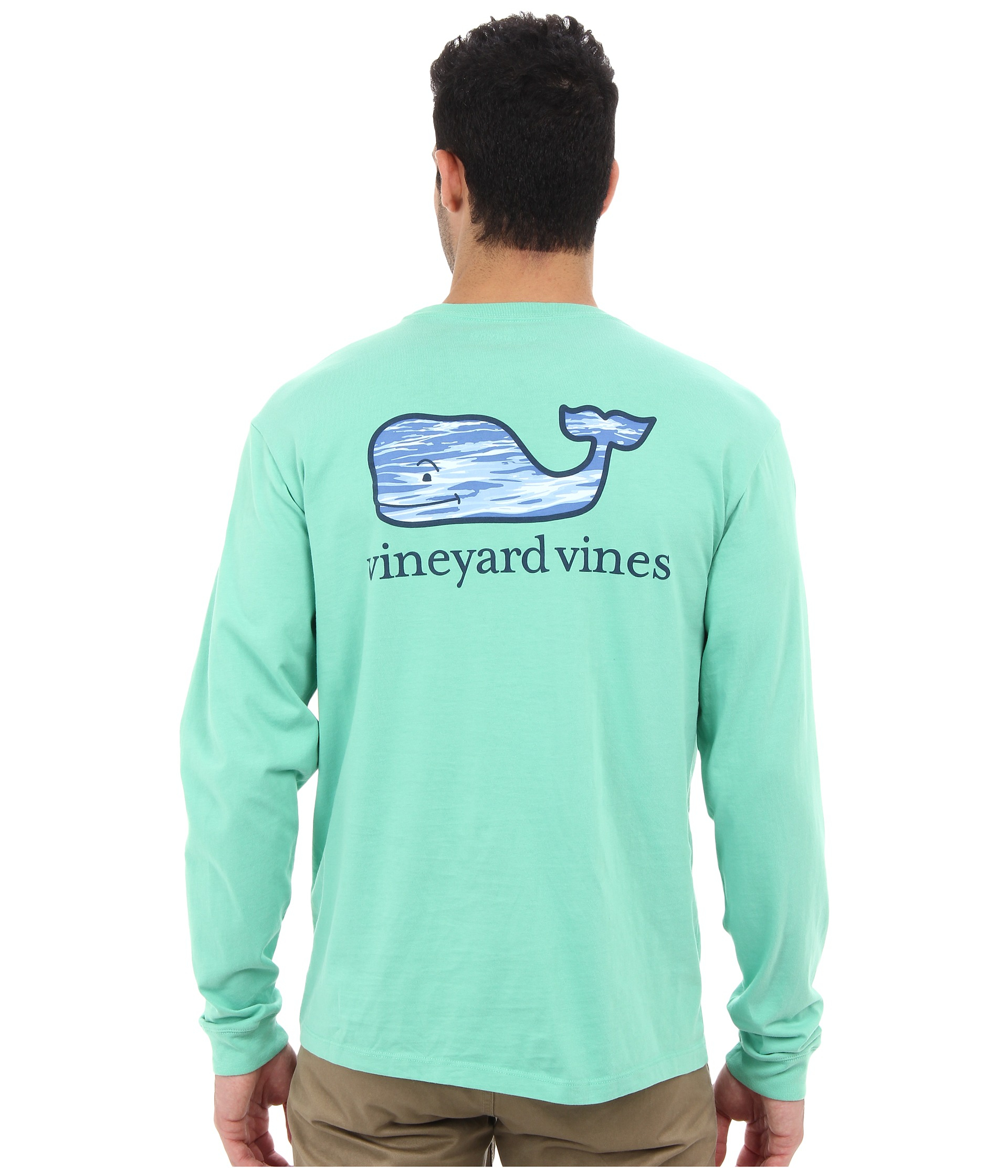 Lyst - Vineyard vines Whale Water L/S Graphic Pocket T-Shirt in Green ...