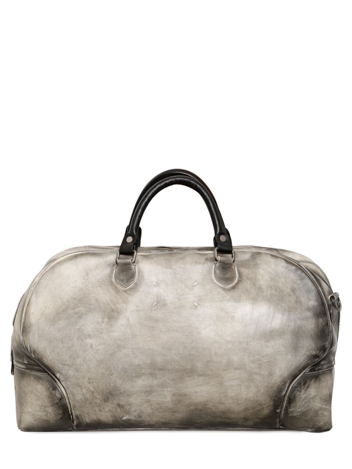 prada travel bag sale - Maison margiela Stain Effect Leather Duffle Bag in Gray for Men ...