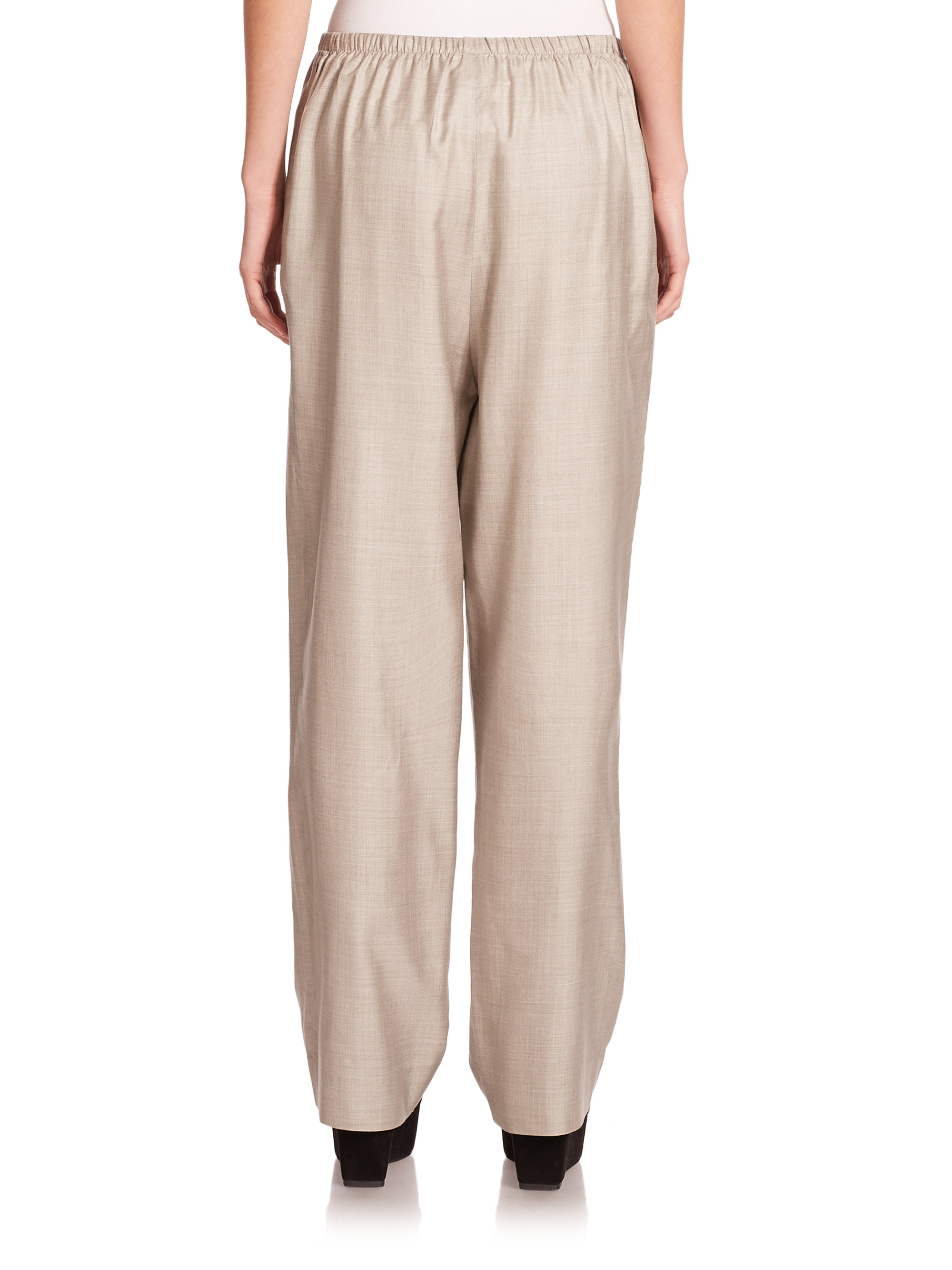 The row Evelyn Wide-leg Drawstring Pants in Gray | Lyst