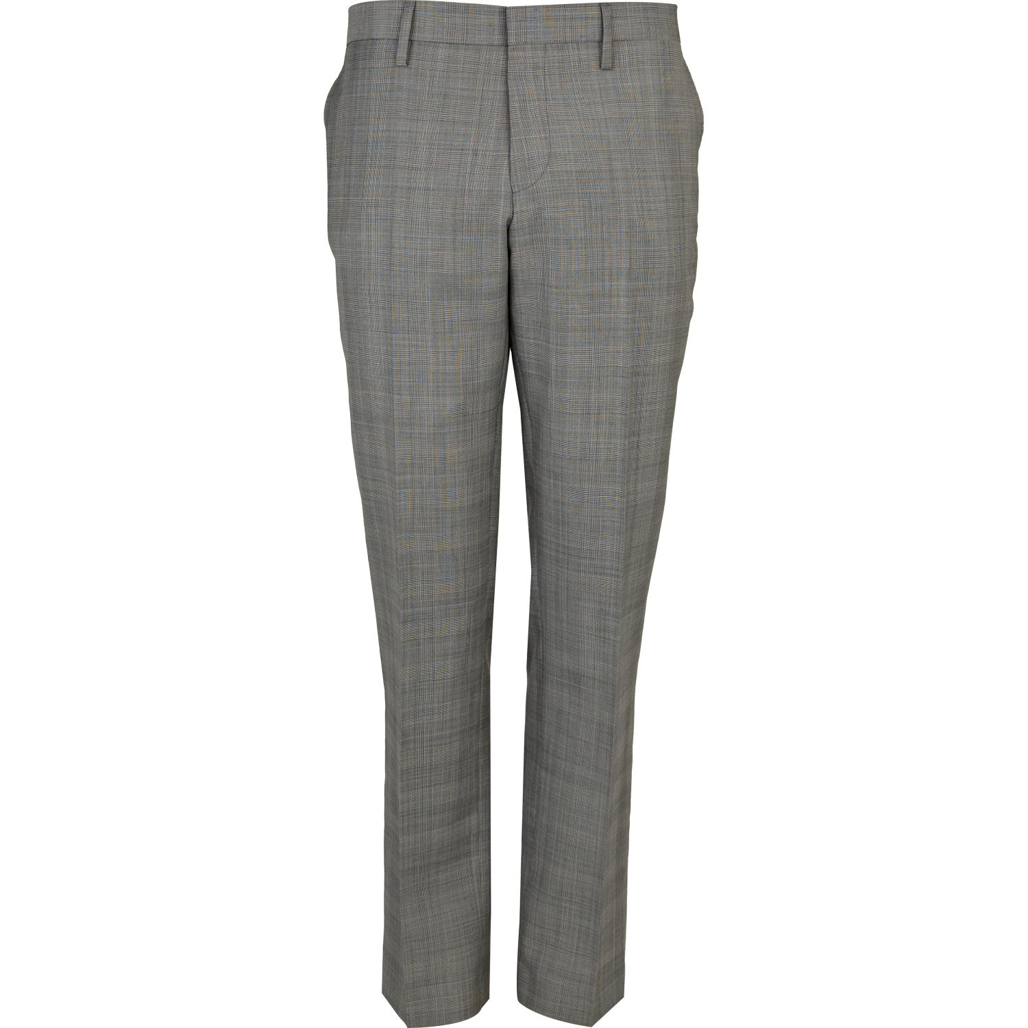 River Island Light Grey Slim Fit Smart Suit Pants in Gray for Men (grey ...