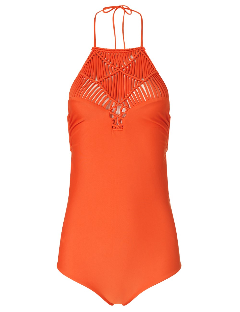 Mikoh Swimwear Coral Moorea Braided Swimsuit In Orange Lyst