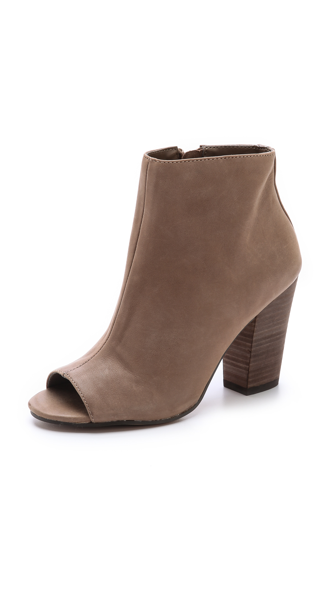 Steven by Steve Madden Clara Open Toe Booties in Brown - Lyst