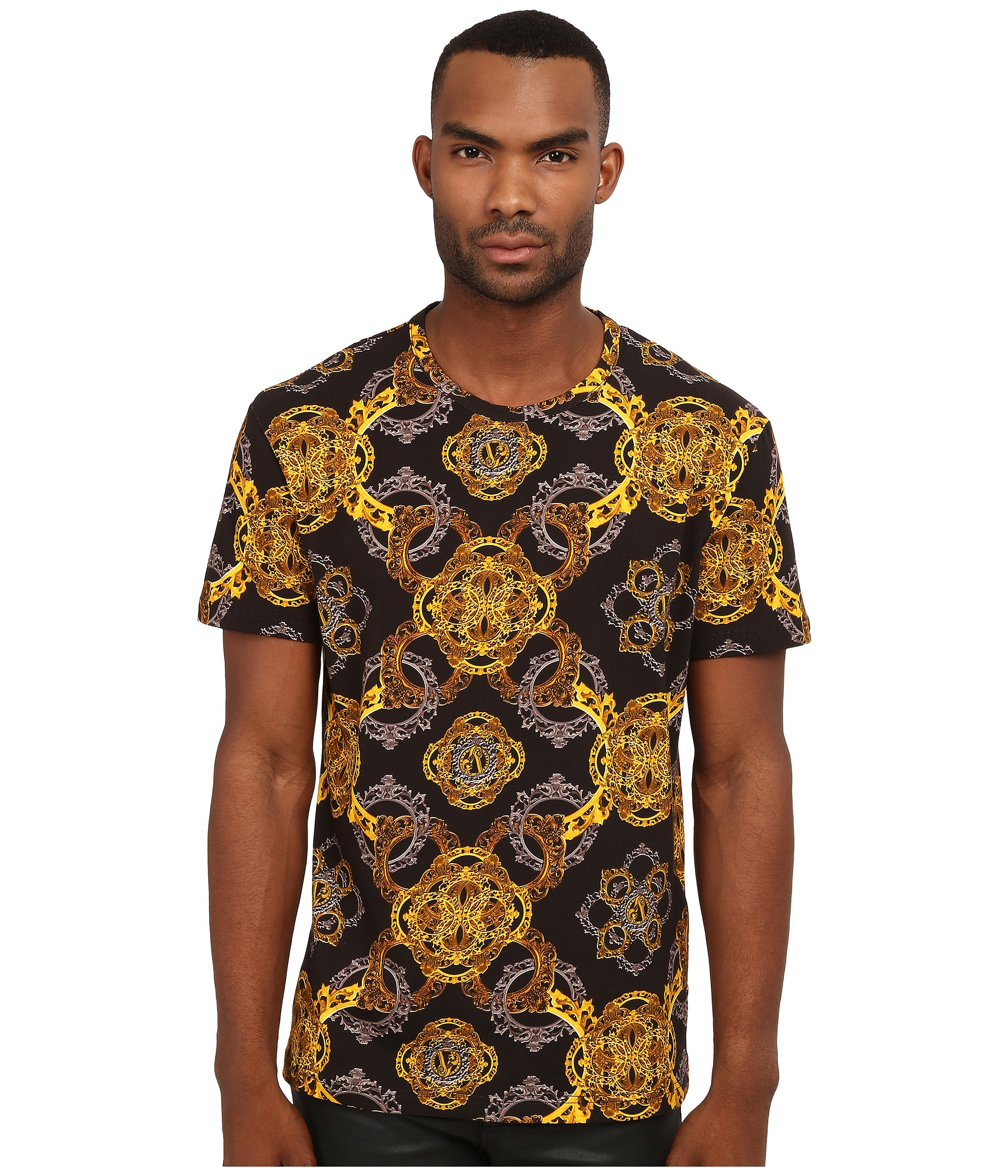 Lyst - Versace Jeans All Over Printed T-shirt in Yellow for Men