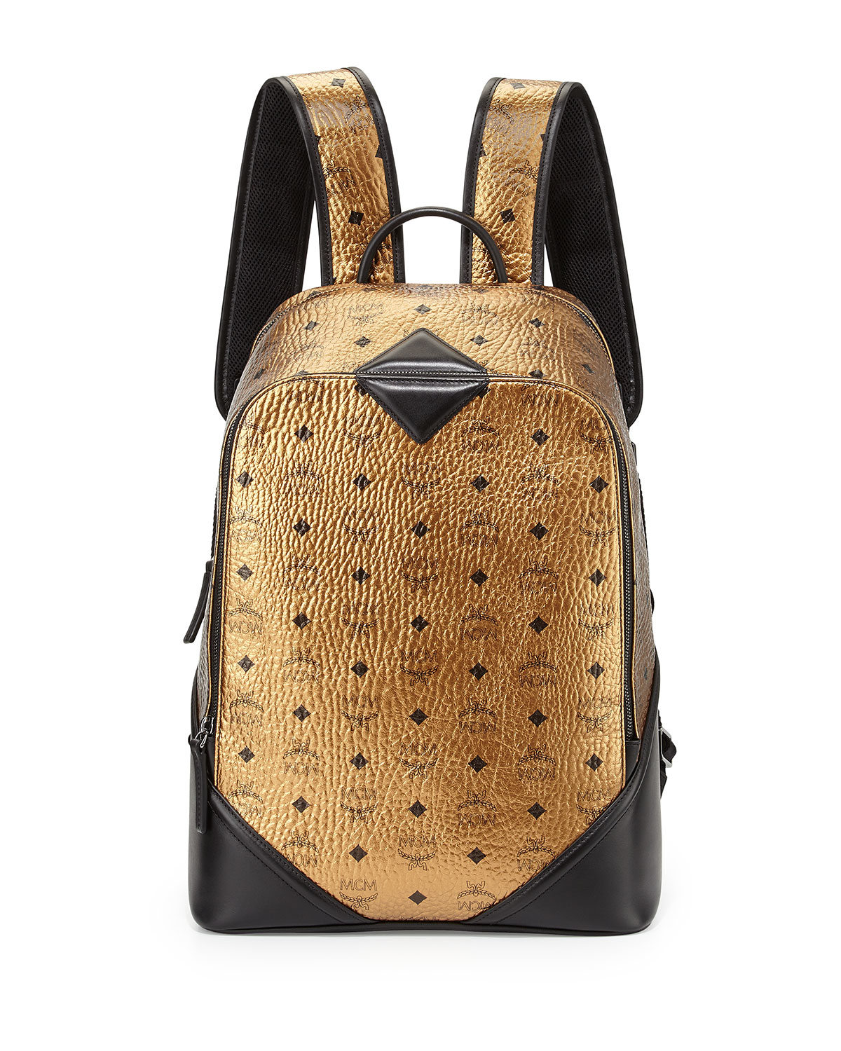 Mcm Duke Visetos Backpack In Metallic For Men Lyst Gallery