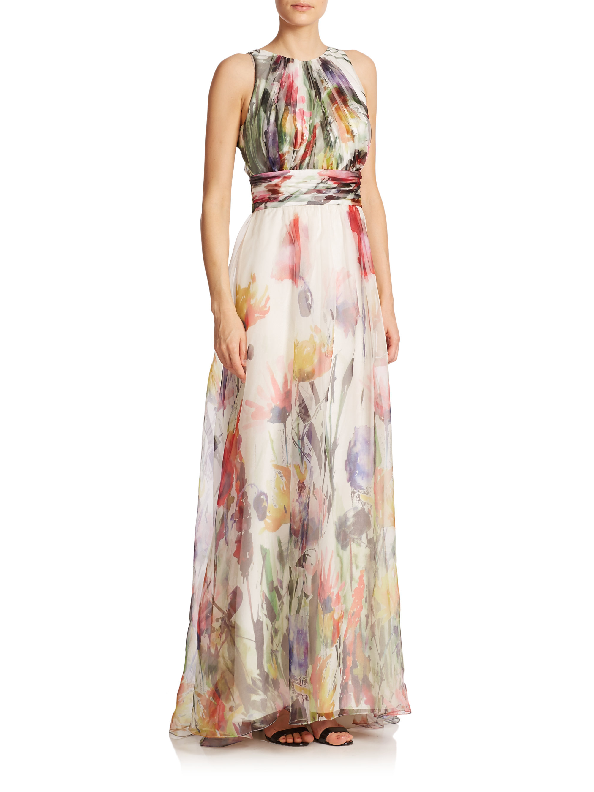 badgley mischka floral dress