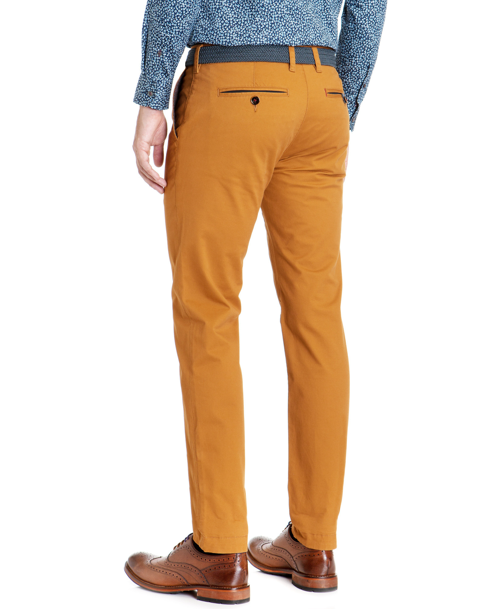 Ted baker Clegan Slim Fit Chino in Yellow for Men | Lyst