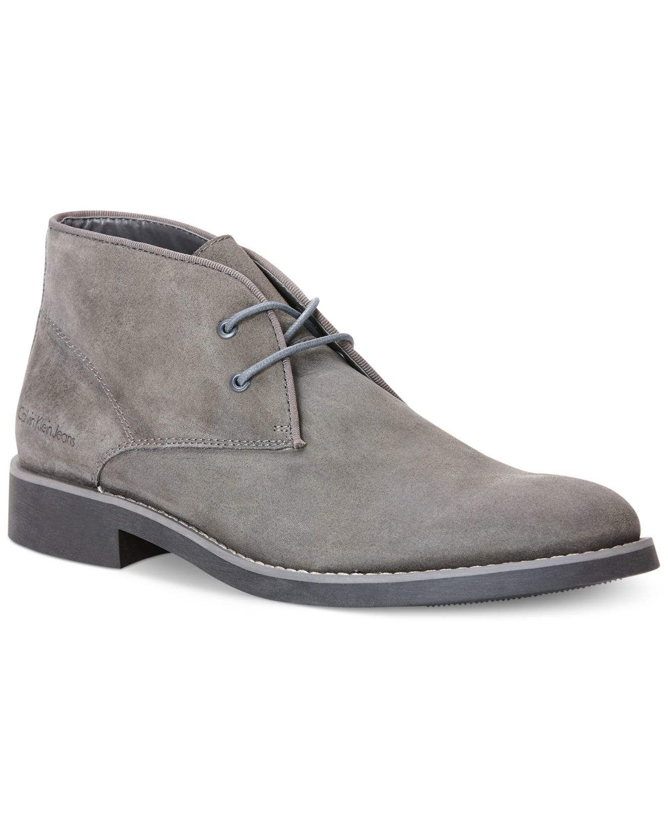 Lyst - Calvin Klein Jeans Marston Suede Chukka Boots in Gray for Men