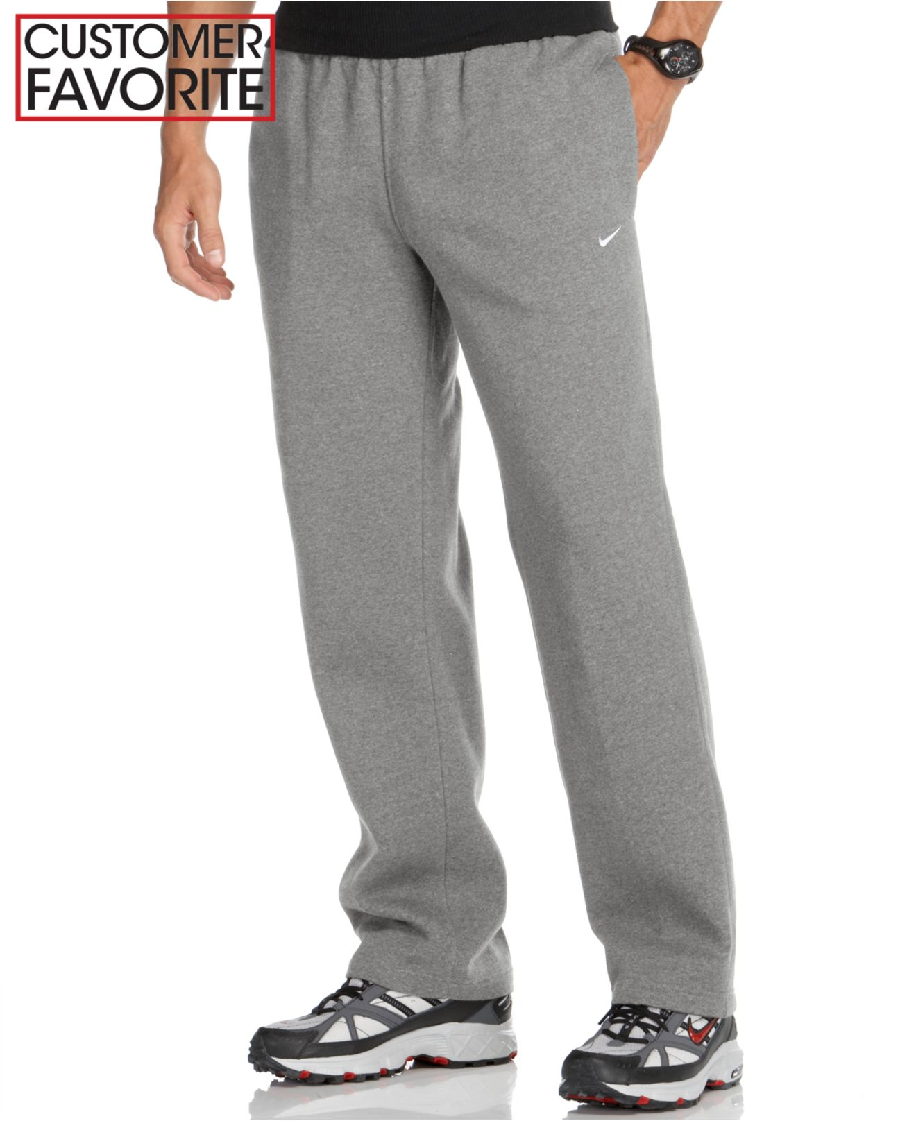Lyst - Nike Men's Classic Fleece Open-hem Sweatpants in Gray for Men