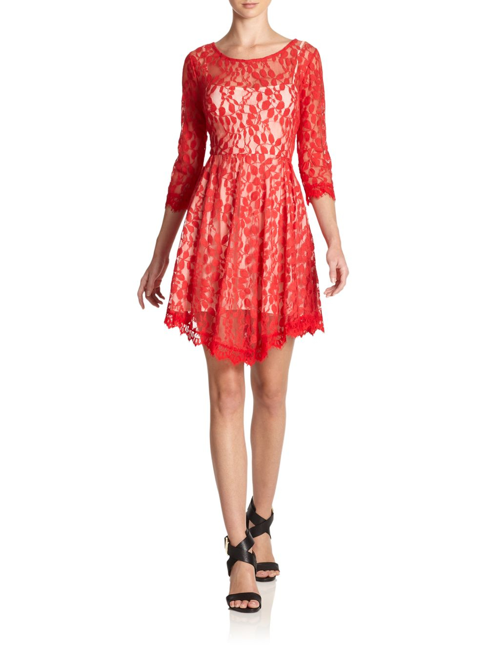 free people red dress