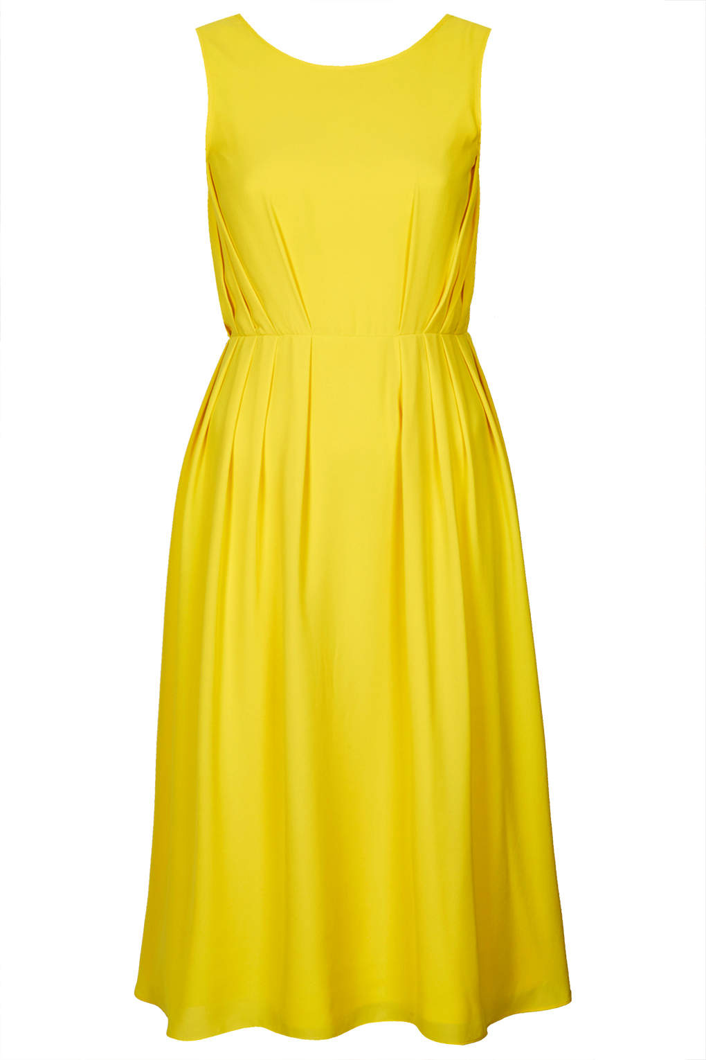 Topshop Pasha Poppy Midi Dress in Yellow | Lyst
