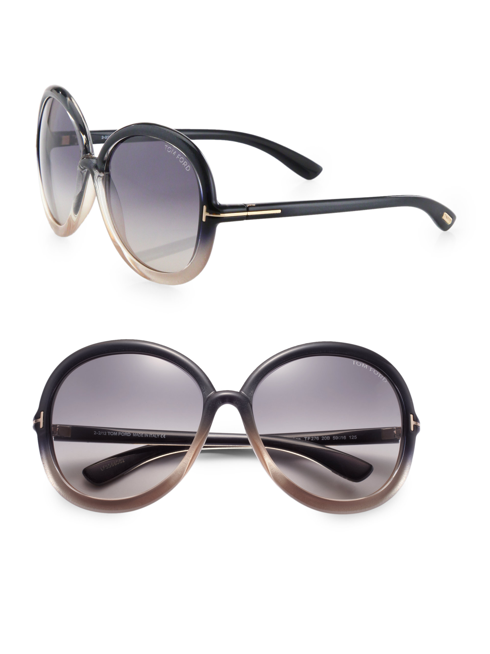 Lyst Tom Ford Candice Round Acetate Sunglasses In Brown