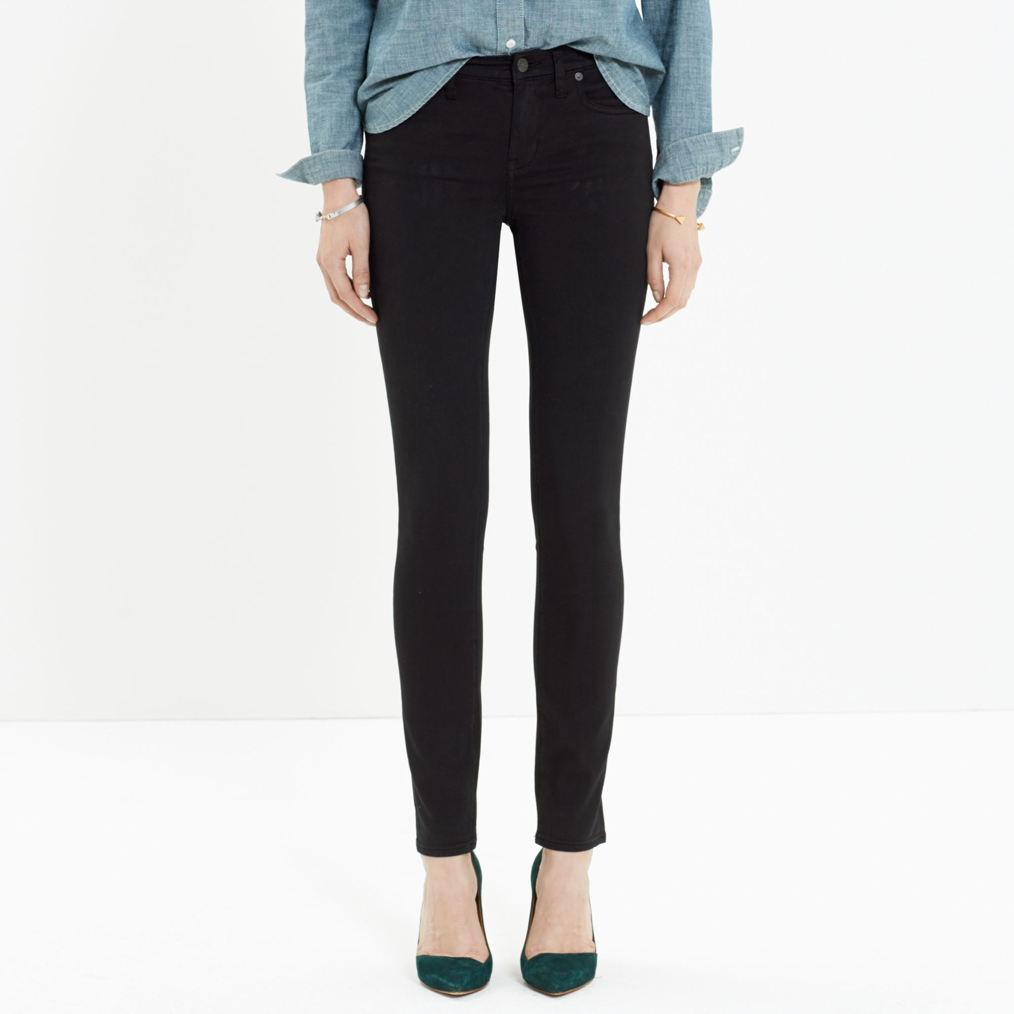 Lyst - Madewell Skinny Skinny Sateen Jeans in Black