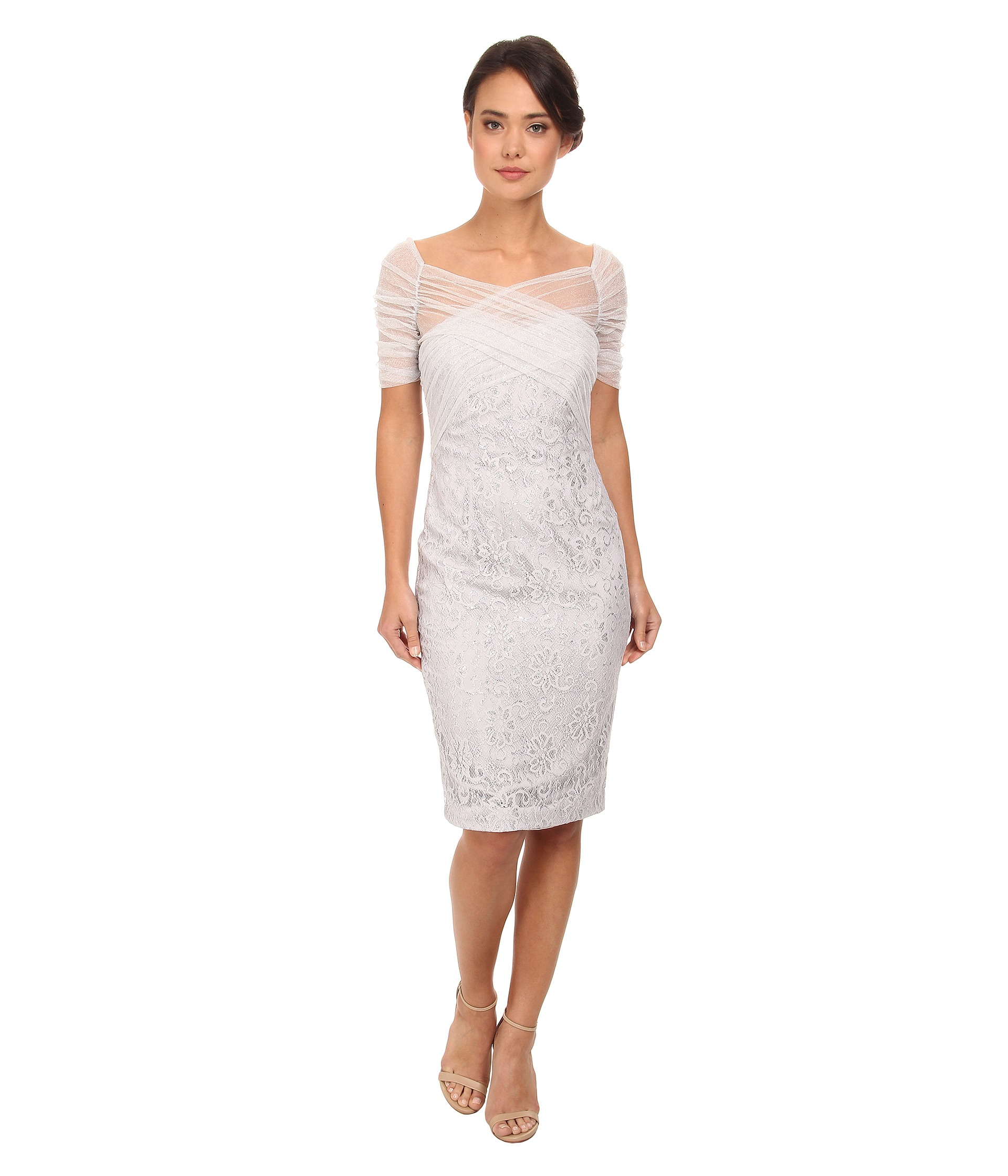 Badgley Mischka Cocktail Dress with Tulle