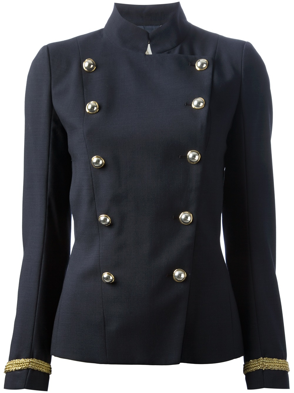 Lyst Dondup Double Breast Military Jacket in Blue
