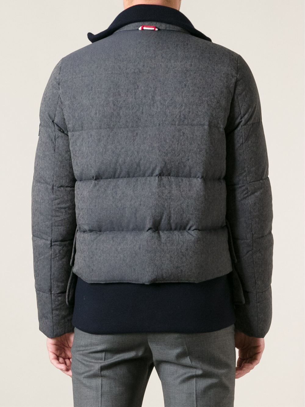 Lyst - Moncler Gamme Bleu High Neck Layered Padded Jacket in Blue for Men