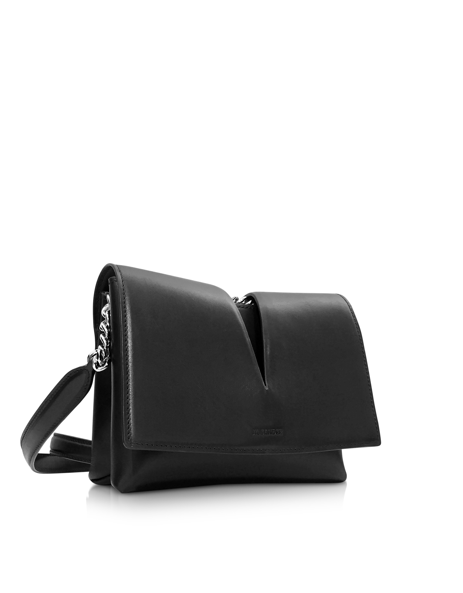 Lyst Jil Sander View Small Leather Bag In Black Gallery