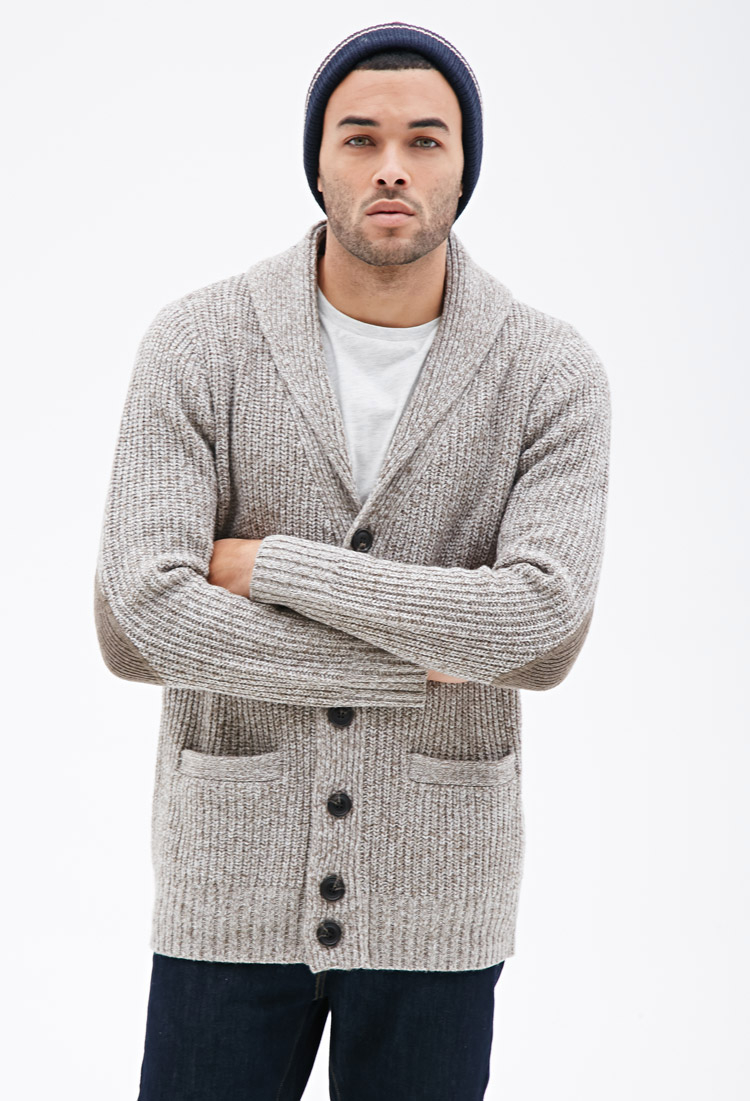 Cardigan sweater with elbow patches mens pants english