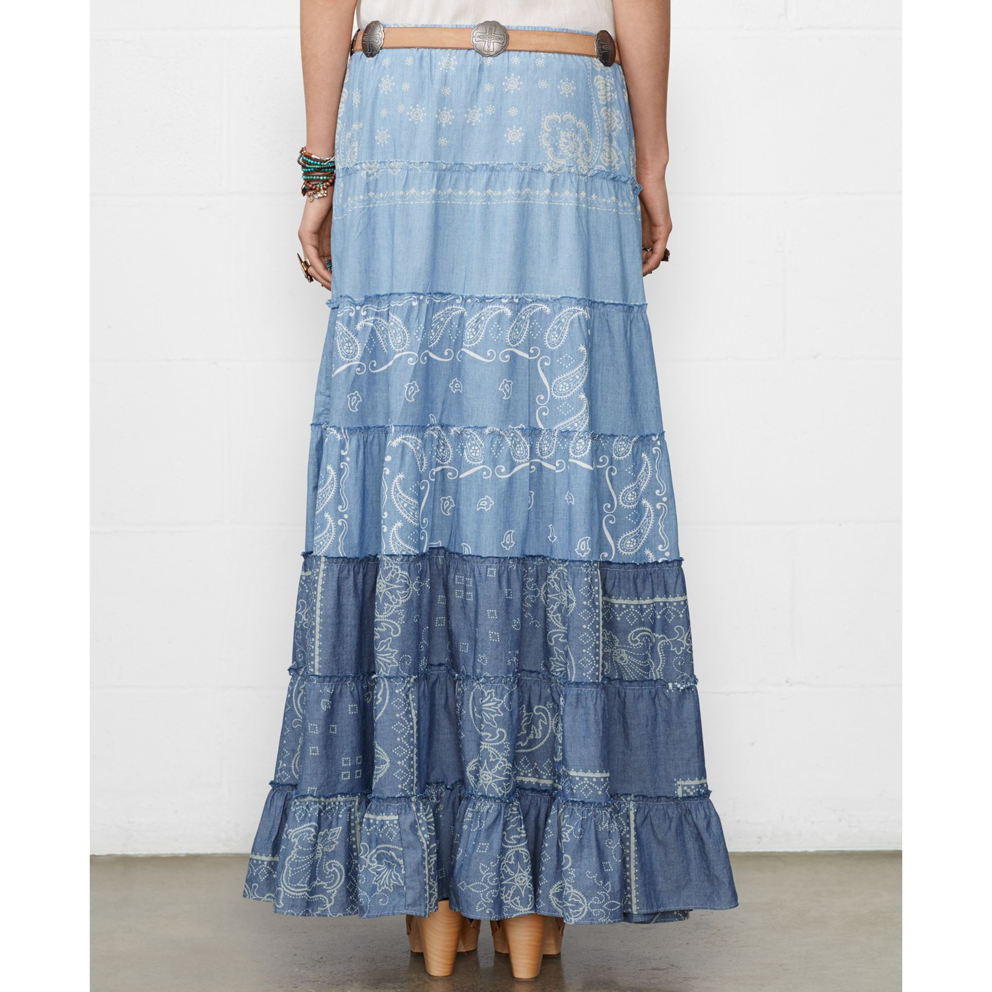 liberty print maxi skirt