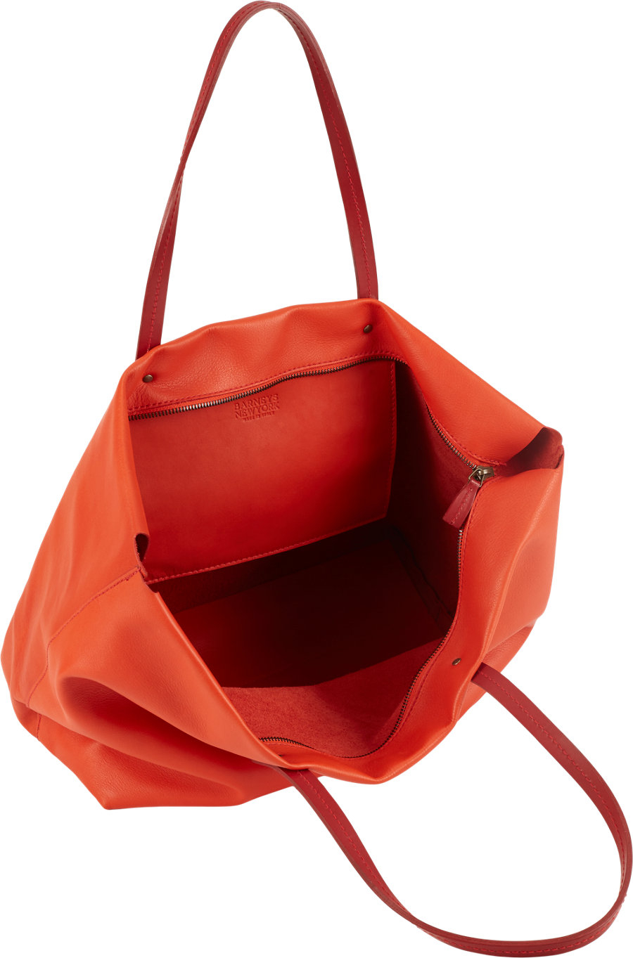 Barneys New York Ziptop Tote Bag in Red | Lyst