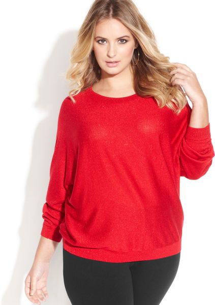 Inc International Concepts Plus Size Sweater in Red (Real Red) | Lyst