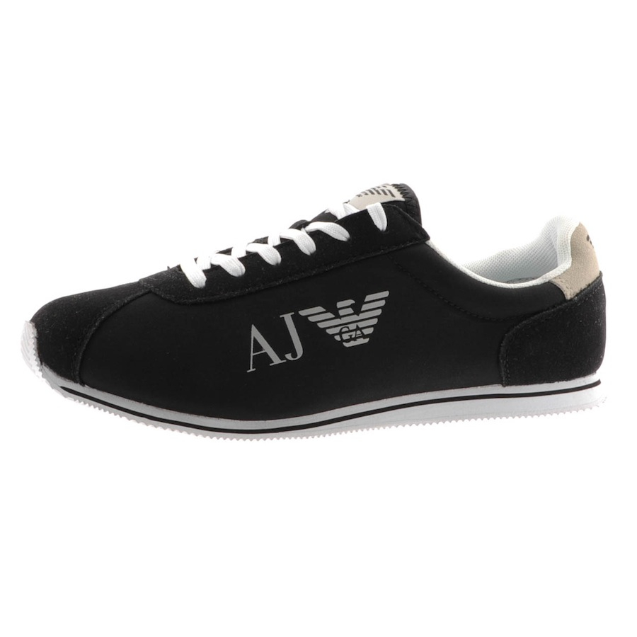 Armani Jeans Logo Trainers in Black for Men | Lyst