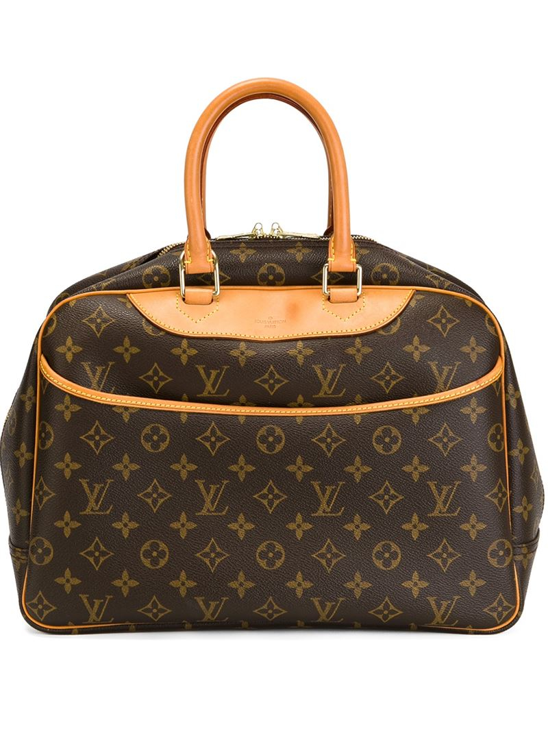 Louis vuitton &#39;Deauville&#39; Luggage Bag in Brown | Lyst