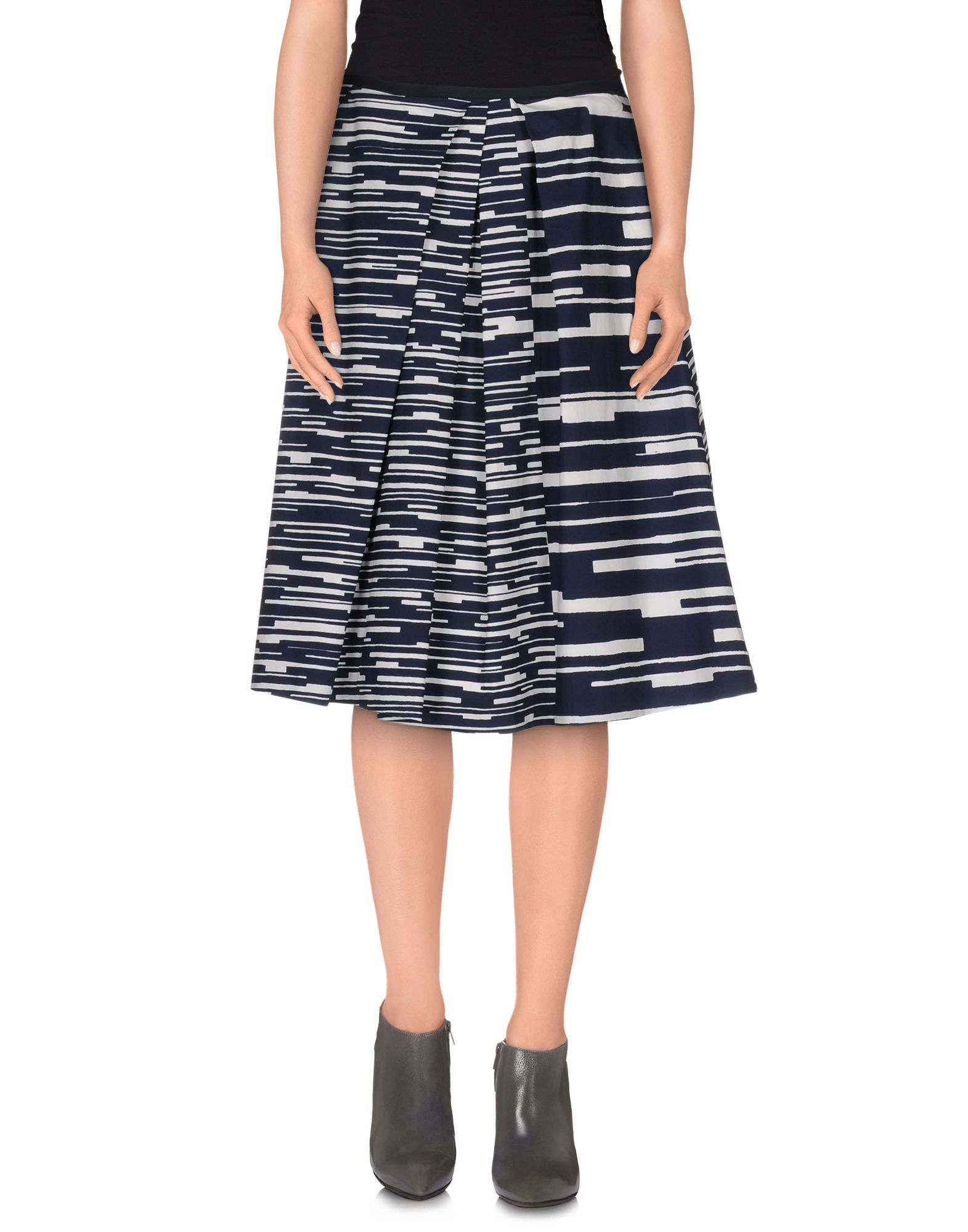 Jil sander navy Knee Length Skirt in Blue (Dark blue) | Lyst