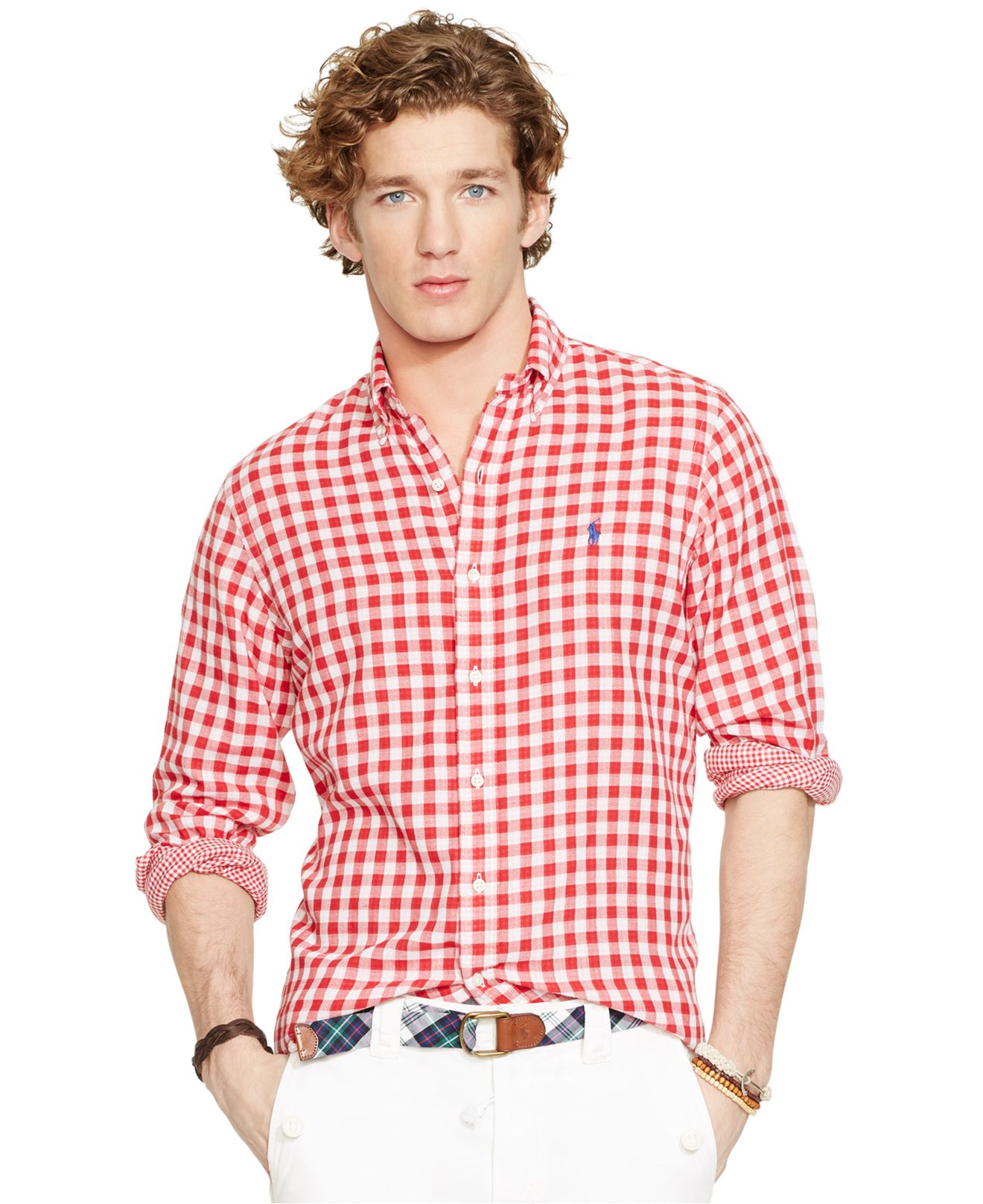 Lyst - Polo Ralph Lauren Double-faced Checked Shirt in Red for Men