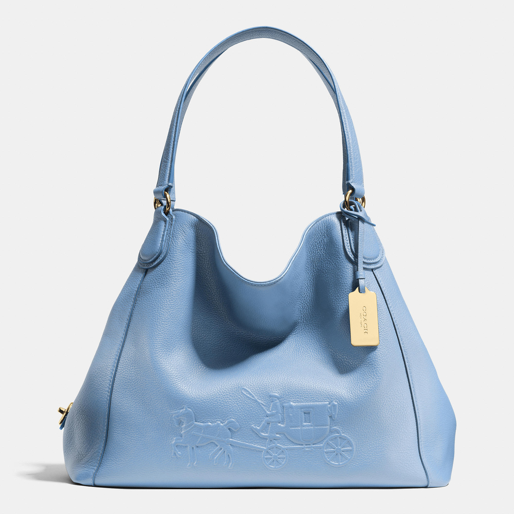 coach light blue tote