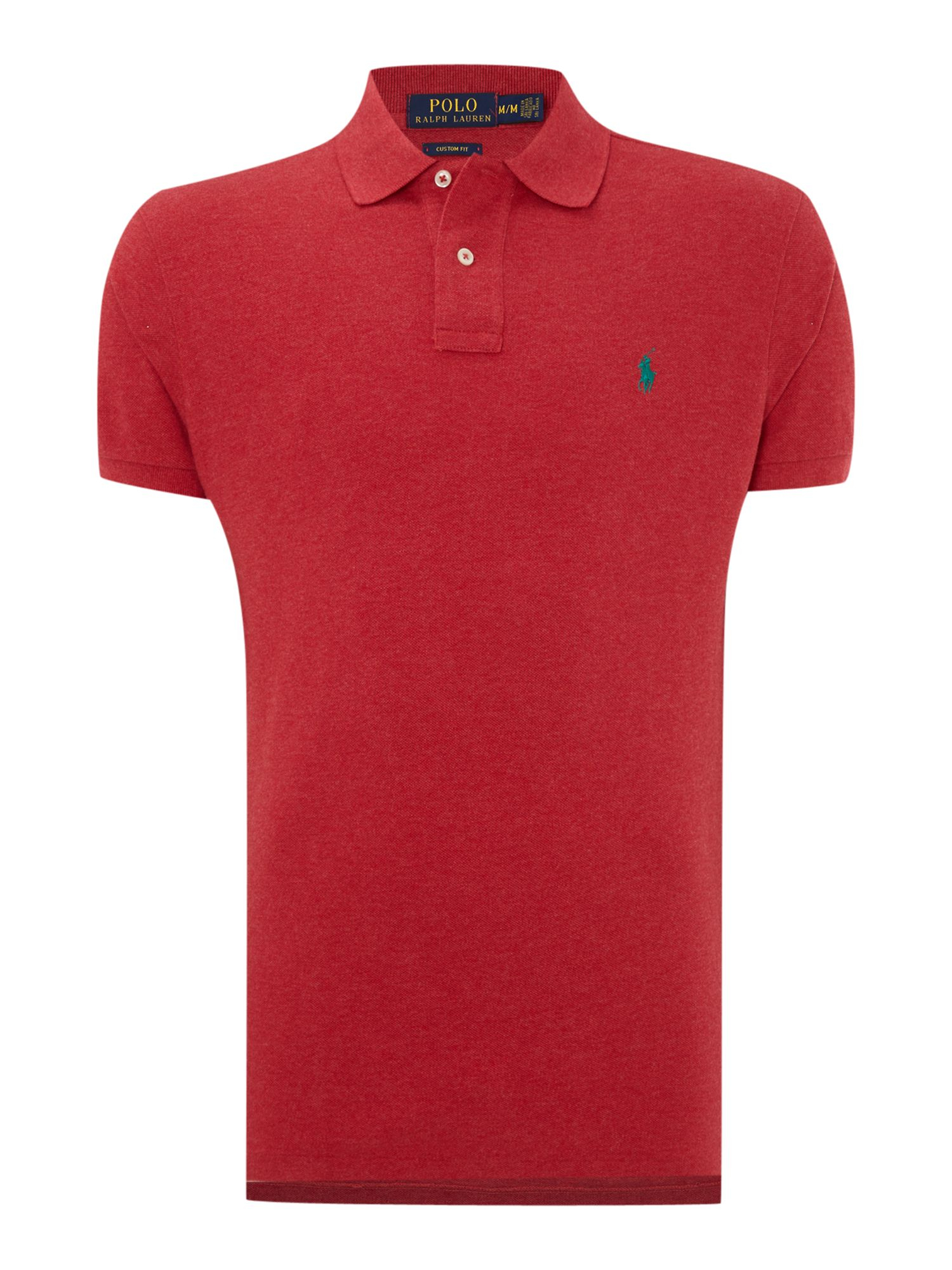 Polo ralph lauren Custom Fit Short Sleeve Mesh Polo Shirt in Red for ...