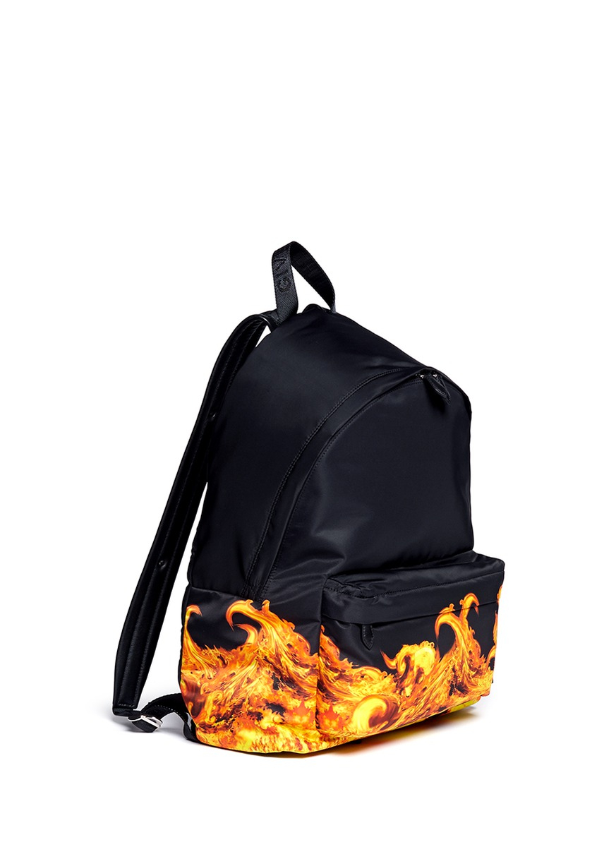 Givenchy Flame Print Backpack in Black for Men Lyst