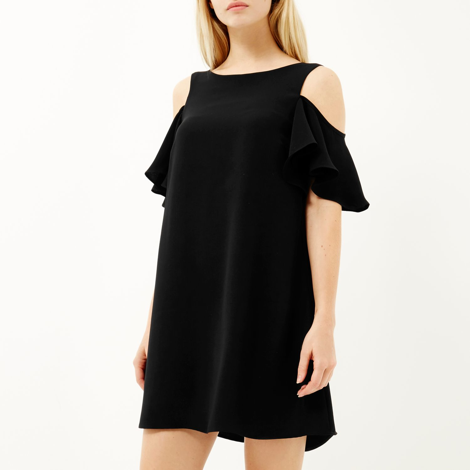 river island frill sleeve dress