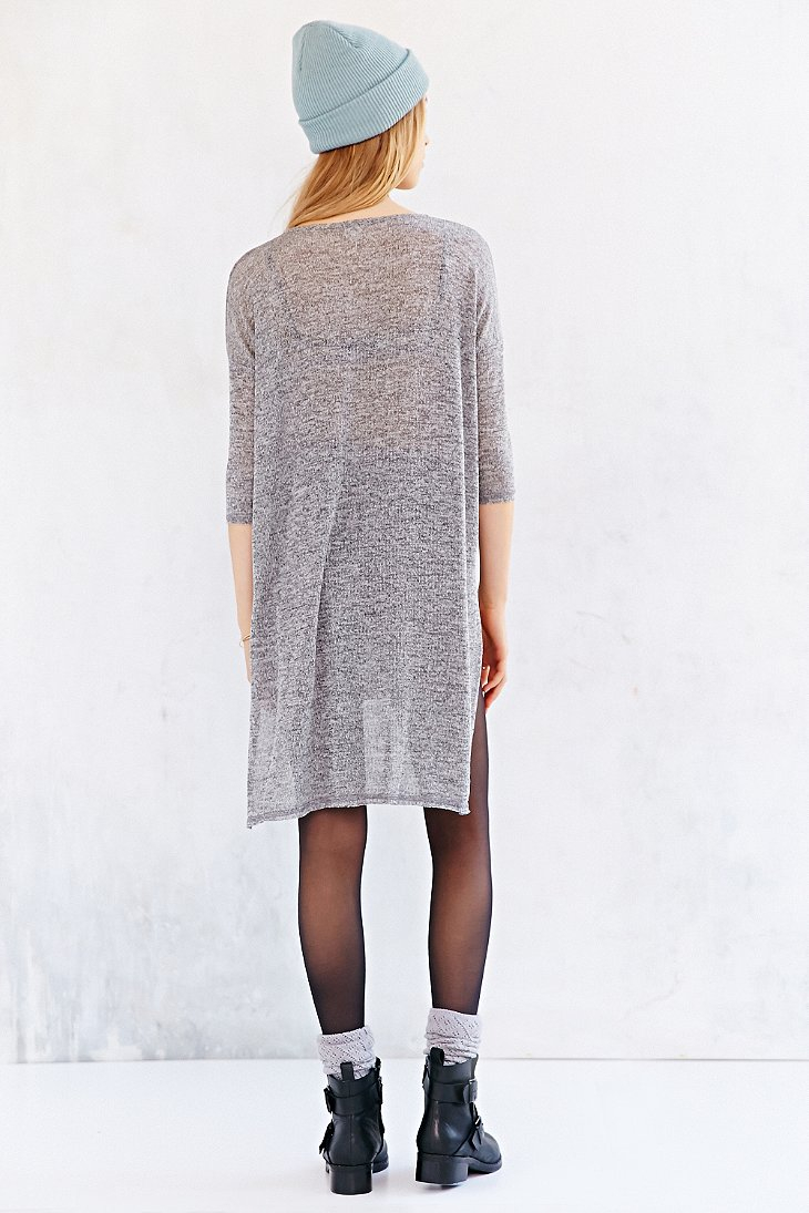 Lyst Silence noise Step Hem Cardigan Sweater in Gray