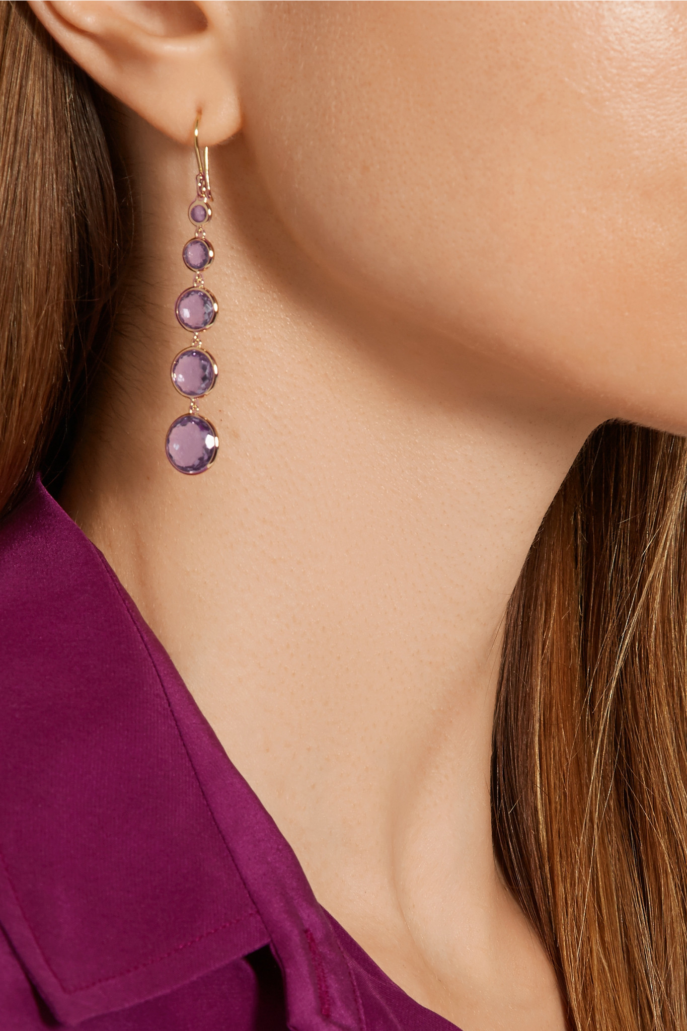Lyst Ippolita Rock Candy Lollitini 18 Karat Gold Amethyst Earrings Gallery