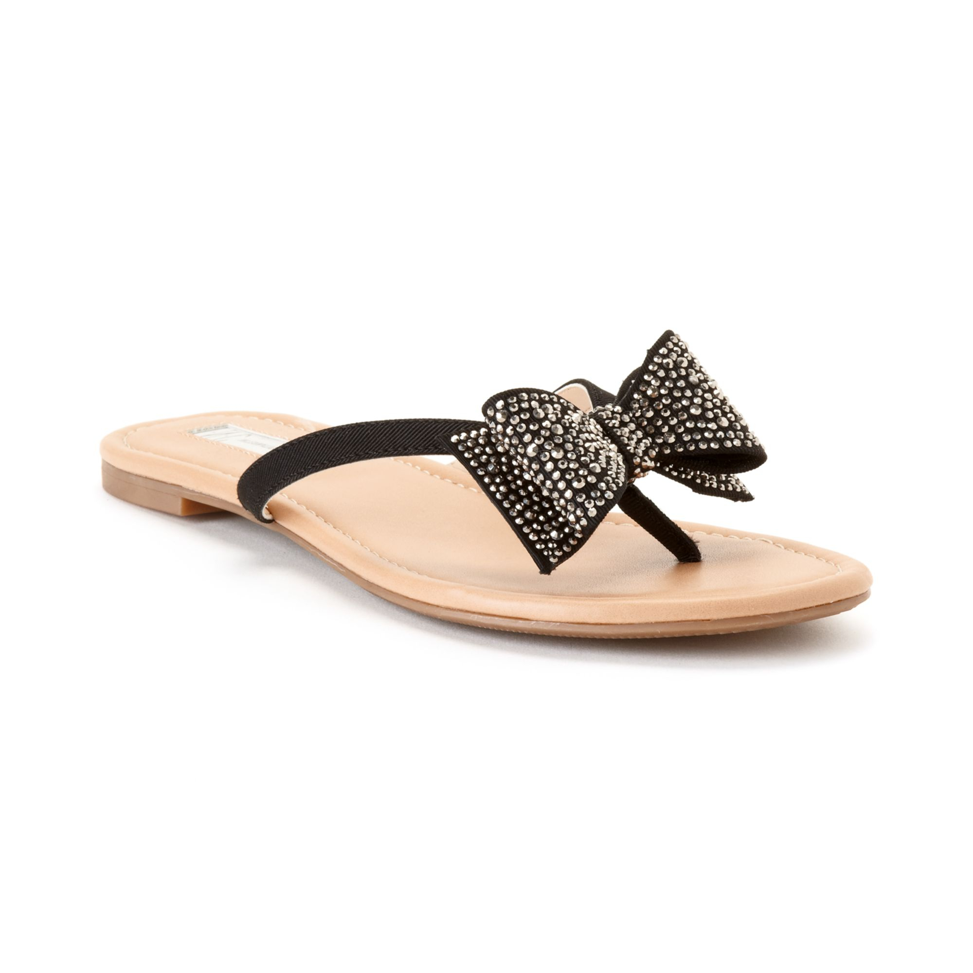 Inc International Concepts Womens Maey Bow Thong Sandals in Black | Lyst