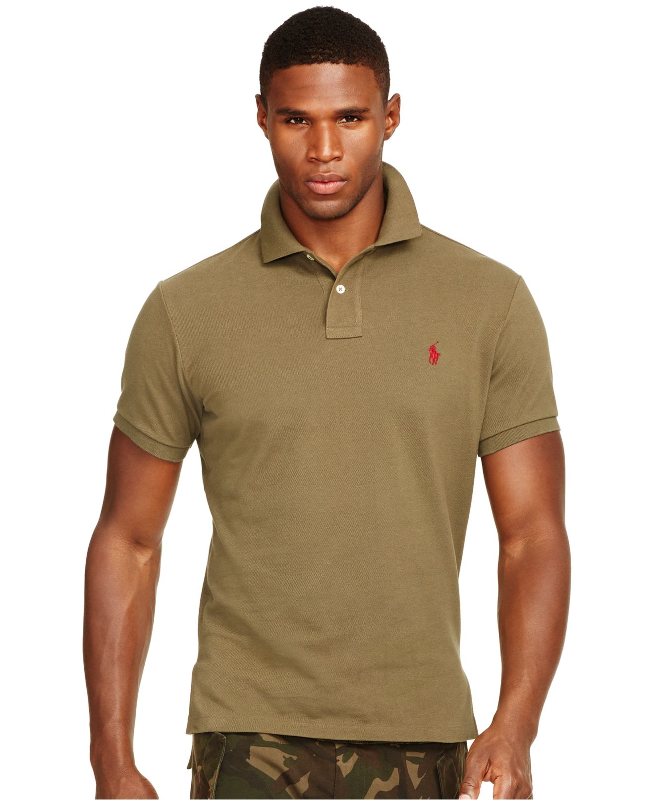 Polo Ralph Lauren Classic-fit Mesh Polo in Green for Men - Lyst