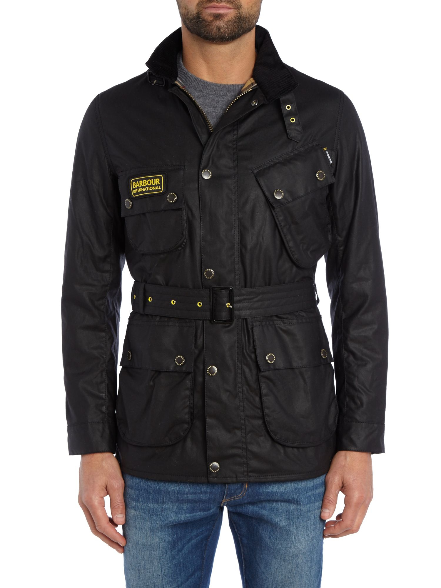 Barbour Slim  International Wax Jacket  in Black for Men Lyst