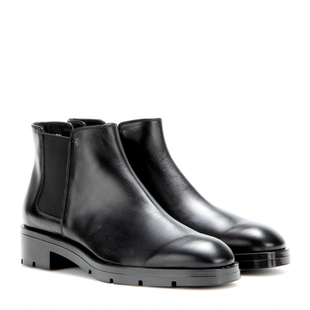 Lyst - Tod's Leather Chelsea Boots in Black