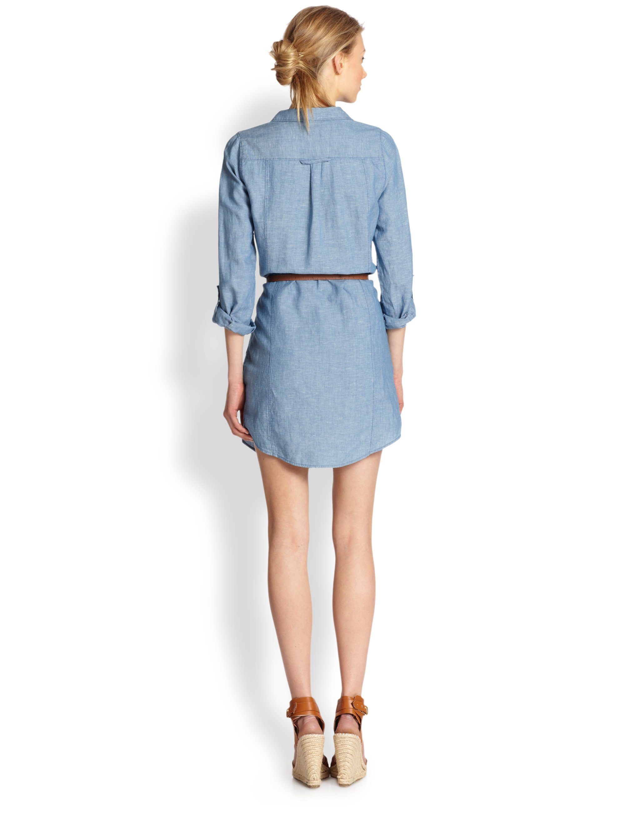 chambray shirtdress