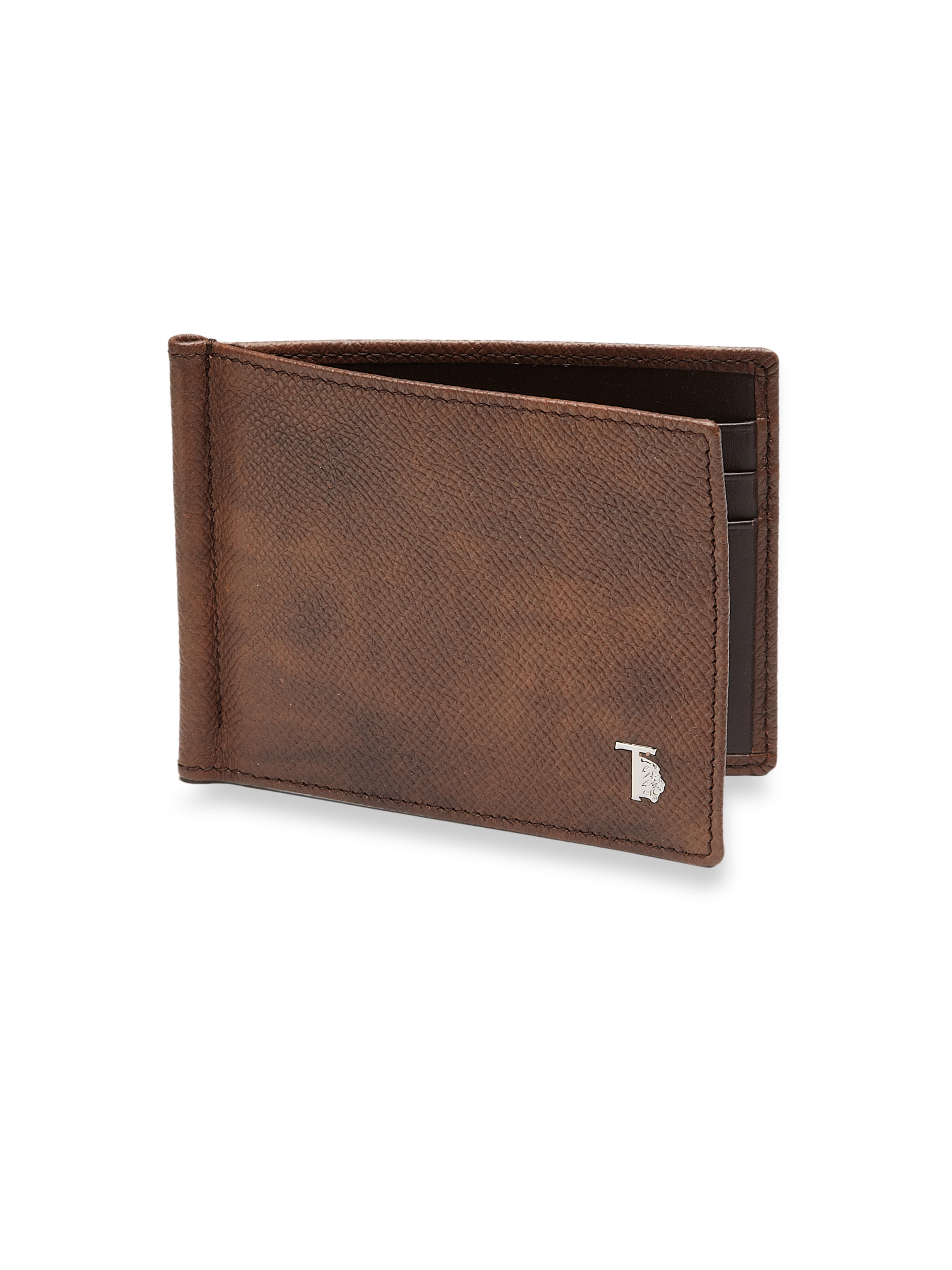 Tod&#39;s Leather Money Clip Wallet in Brown for Men | Lyst