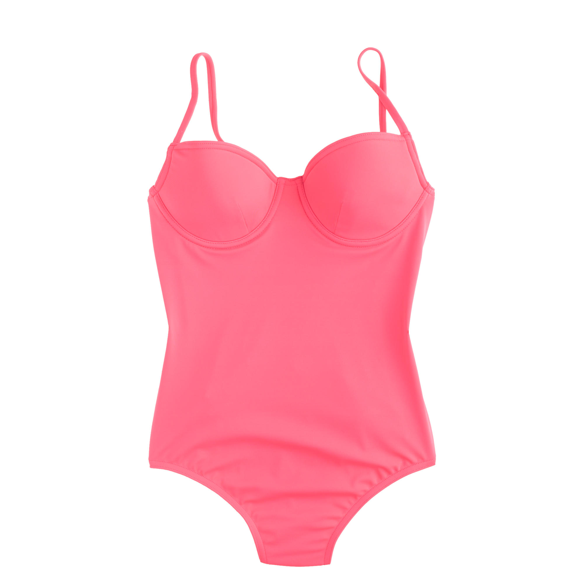 J.crew Neon Underwire One-piece Swimsuit in Pink (neon pink) | Lyst
